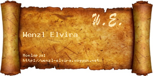 Wenzl Elvira névjegykártya